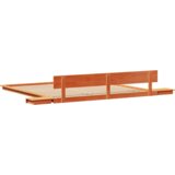  Podna krevetna konstrukcija s stolićima Smeđa 200x200cm Masivno drvo | shoptok.hr