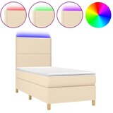  box spring s madracem LED krem 100x200 cm od tkanine | shoptok.hr