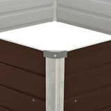  Povišena vrtna gredica smeđa 129 x 129 x 45 cm pocinčani čelik | shoptok.hr