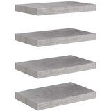  Plutajuće zidne police 4 kom boja betona 40 x 23 x 3,8 cm MDF | Eponuda.com