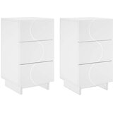  Noćni ormar 2 pcs Bijela 33,5 x 34,5 x 60 cm Konstruirano drvo | shoptok.hr