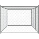  Kavez za pse s vratima sivi 6 x 2 x 1,5 m od pocinčanog čelika | Eponuda.com