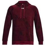 Under Armour UA Rival Fleece Printed Hoodie, Dark Maroon/White - M, (20798817)