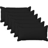  Presvlaka za jastuk 6 kom. HOUTEN Crna 40 x 80 cm Umjetni lan Slike
