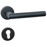 Lienbacher Set kvaka za sobna vrata (Cilindarski profil PZ, Plemeniti čelik, Oblik kvake: Ravni oblik, Crne boje)