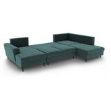 Cosmopolitan Design Petrolej zelena baršunasti sklopiva/s prostorom za odlaganje kutna garnitura (s desnim kutom/u obliku slova "U") Kyoto – | shoptok.hr