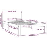  Okvir za krevet od masivne borovine bijeli 100 x 200 cm | shoptok.hr