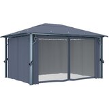  Sjenica sa zastorima i LED svjetlima 400 x 300 cm antracit | shoptok.hr