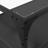 TV ormarić sa staklenom površinom crni 98 x 35 x 51 cm drveni | shoptok.hr