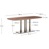 Kave Home Blagovaonski stol u dekoru oraha 100x180 cm Melvar – | shoptok.hr