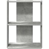 vidaXL Knjižna omara 3-nadstropna beton. siva 60x30x80 cm inž. les | Shoptok.si