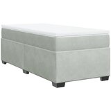  Box spring krevet s madracem svjetlosivi 90x190 cm baršunasti | shoptok.hr