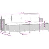  5-dijelni set vrtnih sofa s jastucima poliratan smeđi | shoptok.hr
