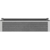  Povišena gredica - Vrtna gredica Siva 100 x 30 x 22 cm WPC i aluminij - 100 x 30 x 22 cm | shoptok.hr