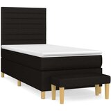  Krevet s oprugama i madracem crni 100 x 200 cm od tkanine | shoptok.hr