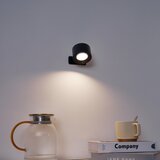 QAZQA Moderna stenska svetilka črna z vklj. polnilno LED - Bright | Shoptok.si