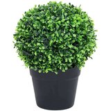 vidaXL Umetna rastlina pušpan 2 kosa z lonci okrogle oblike 32 cm | Shoptok.si