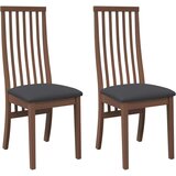  Jedilni stoli z blazinami 2 kosa Brown Solid Wood Rubber | Shoptok.si