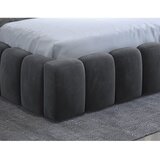 ELTAP Siva oblazinjena zakonska postelja s prostorom za shranjevanje z letvenim dnom 160x200 cm Lamica – | Shoptok.si