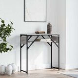  Konzolni stol s policama siva boja hrasta 75x30x75 cm drveni | shoptok.hr