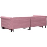  Dnevni krevet na razvlačenje ružičasti 100 x 200 cm baršunasti | shoptok.hr