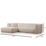 Atelier Del Sofa ugaona garnitura cady 3 seater left beige | ePonuda.com