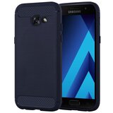Cadorabo Ohišje, združljiv s Samsungom v brušenem modrem - zaščitnem pokrovu, narejen iz fleksibilnega silikona TPU v videzu iz nerjavečega jekla ogljika, (20586599) Cene