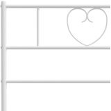  Metalni okvir za krevet s uzglavljem bijeli 200x200 cm | shoptok.hr