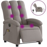 Maison Chic Električni masažni naslanjač - Relax naslanjač taupe blago, (22134329) | Shoptok.si
