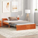  Krevetna konstrukcija Vosak smeđa 195,5 x 125,5 x 51 cm | shoptok.hr