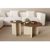 Set stočića za kafu Private Walnut Travertine