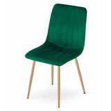Lava stolica - tamnozeleni baršun / noge u boji drveta x 4 | shoptok.hr