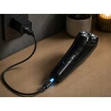  Moški aku. električni brivnik 3 glave za obraz in brado USB črn | Shoptok.si