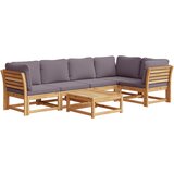  The Living Store Vrtna sedežna garnitura 6-delna z blazinami trden akacijev les - Vrtna Sedežna Garnitura, (21446320) | Shoptok.si