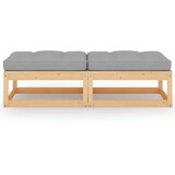 Maison Chic Vrtni stolček - Vrtni stoli za noge z blazino 2 kosa trdna borovina JS982, (21877446) | Shoptok.si
