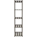  Stalak za pohranu 5 razina sivi 80x38x170 cm masivna borovina | shoptok.hr