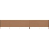  Vjetrobran s 5 panela od tkanine 600 x 120 cm smeđe-sivi | shoptok.hr