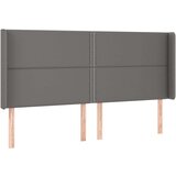  Uzglavlje sivo 203x16x118/128 cm od umjetne kože | shoptok.hr