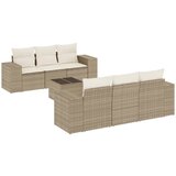 Maison Chic Seti vrtnega pohištva - Vrtna garnitura - Vrtni pohištvo set 7-delna z blazinami bež poli ratan, (21804434) | Shoptok.si
