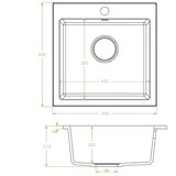 LAVEO ALENA CRNA MAT 490x490/200mm | Eponuda.com