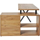 MID.YOU KOTNA PISALNA MIZA kovina, leseni material črna, barve hrasta | Shoptok.si