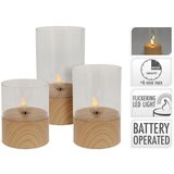  LED SVIJEĆE SET 3/1 STAKLO NATURAL | Eponuda.ba