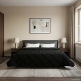Zimska pokrivača Crna 220 x 260 cm Mikrofibra i teddy flis | Eponuda.com