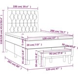  s oprugama i madracem krem 120 x 200 cm od tkanine | shoptok.hr