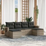 vidaXL 6-dijelni set vrtnih sofa od poliratana s jastucima svjetlosivi Cijene