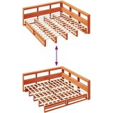  Knjižna postelja brez vzmetnice vošč. rjava 180x200 cm borovina, (21792213) | Shoptok.si