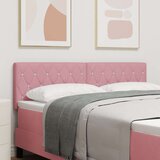  Naslon za glavu s kristalnim gumbima ružičasti 160 cm pliš | shoptok.hr