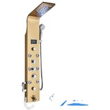 rozin LED tuš panel za kopalnico, 6 načinov inteligentni LCD, rožnato zlato deževni slap, zlati 8009, (5000159295) Cene