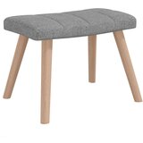 Gugalni stol s stolčkom svetlo sivo blago, (20804081) | Shoptok.si