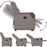  Naslonjač na podizanje od tkanine smeđesivi | shoptok.hr